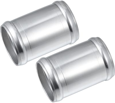 Dailygoods - Auto-adapterverbindingsbuis - Universeel - Duurzaam en stijlvol - Zilverkleurig - Aluminiumlegering - Set van 2 - Geschikt voor auto's