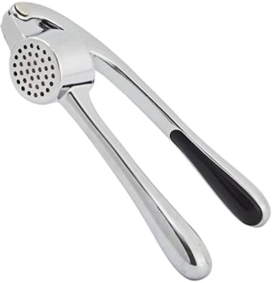 Arvion knoflookpers, roestvrijstalen knoflook hak- en snijmachine met ergonomische handgreep, gemberpers, vaatwasmachinebestendig