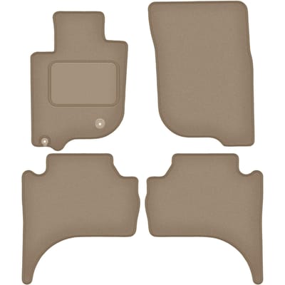 Wielganizator WLG-CARLUX Serie - Velours Automatten - Mitsubishi L200 VI (2019-) - Beige - Hoogwaardige Kwaliteit