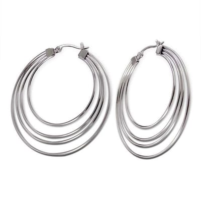 Amanto Oorbellen Brooklyn - 316L Staal - 1mm - ∅50mm