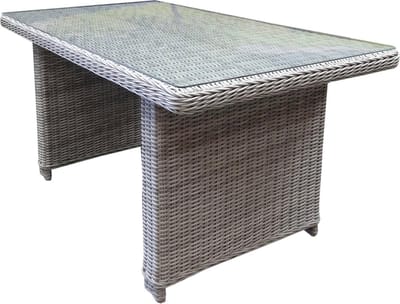 Ibiza lounge-dining tafel 120x80xH70 cm wit grijs