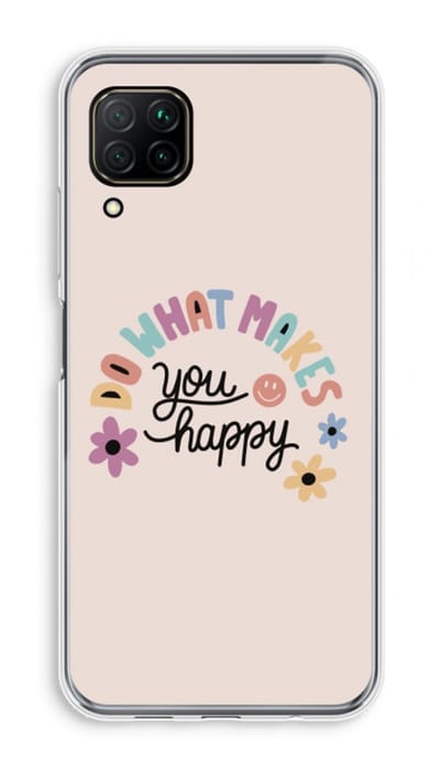 Case Company® - Hoesje geschikt voor Huawei P40 Lite hoesje - Happy days - Soft Cover Telefoonhoesje - Bescherming aan alle Kanten en Schermrand