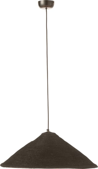 J-Line hanglamp Hoed Moonj - jute - zwart - small