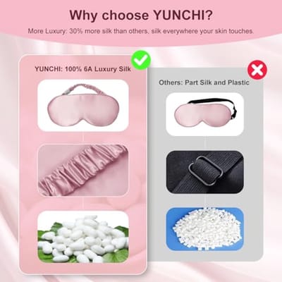 Comfortabel Slaapmasker van Biologisch Satijn - 100% Katoen Oogmasker voor Dames en Heren - Roze