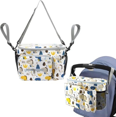 Praktische organizer tas voor kinderwagens - ideaal voor babyspullen, met bekerhouder, luiertas en meer - onmisbare accessoires voor ouders