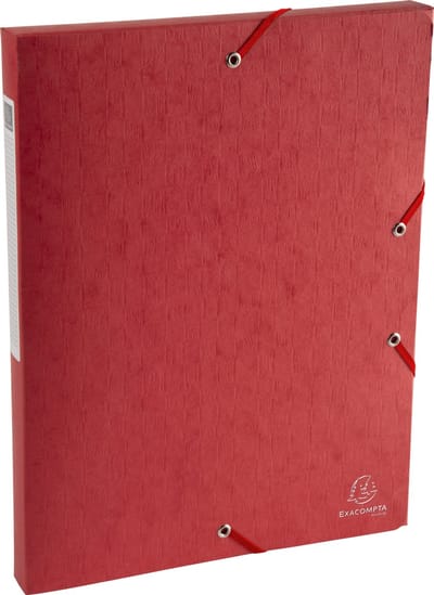 Exacompta 10x Klasseerdoos Scotten Rug 25mm - A4 - Rood - 50705E