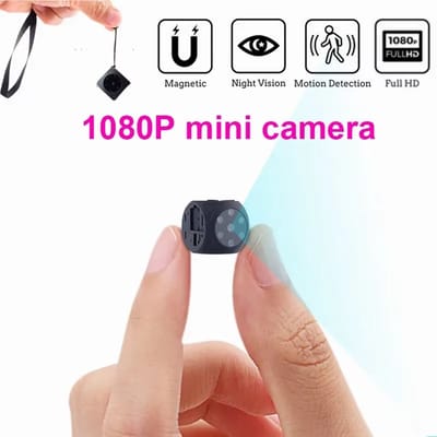 Mini Bodycamera 1080P HD – Draagbare Spycam met Nachtzicht, Bewegingsdetectie & Groothoeklens – Magnetische Beveiligingscamera met Loop Opname – Espiacamera voor Thuis, Auto of Kleding