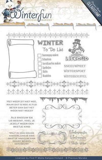 Stempel - Precious Marieke - Winterfun - Tekst