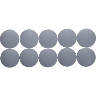 MAUL Magneet rond 10 stuks 2,5 kg kunststof Ferriet bruchsicher erodiert lackiert Ø 3.8 x 1.55 cm grijs