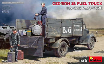 MiniArt Modelbouwpakket Auto - 53031 Duitse Opel Blitz 3t Brandstoftruck 3,6-36S PmQ-Type WWII - Militair Voertuig Plastic - 1:35 - Modelbouw
