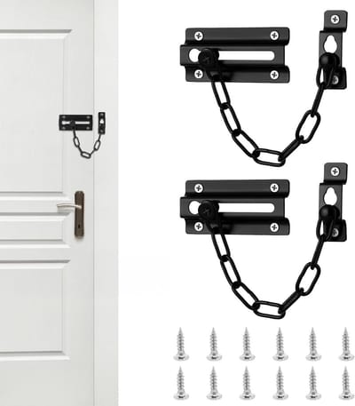 Robuuste Turquoise Kettingslot Set van 2, Dikke Beveiligingsketting voor Deuren en Ramen, Veiligheidsslot voor Thuis en Hotels