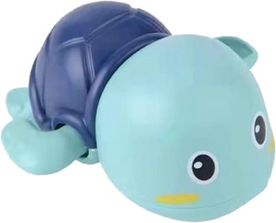 Waterspeelgoed Schildpad - Badspeeltje Opwindbaar - Badplezier Bevorderen - Zonder Batterijen - 9 cm - Blauw