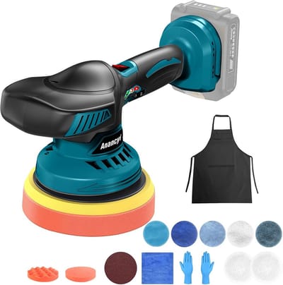 Draadloze Poetsmachine 18V met 12 Accessoires - Snelheidsregeling 2500-5500 TPM