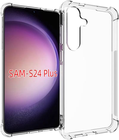 MobyDefend Hoesje - Geschikt voor Samsung Galaxy S24 Plus (S24+) - Transparante Shockproof TPU Backcover - Verstevigde Hoeken - Volledig Doorzichtig