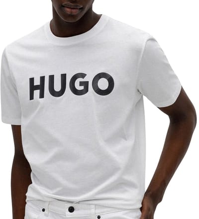 Hugo Logo Tee Short Sleeve - Yellow Cream T-Shirts