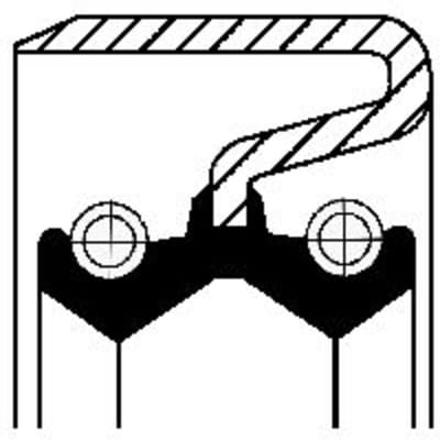 Oliekeerring, versnellingsbak CORTECO 12012282B