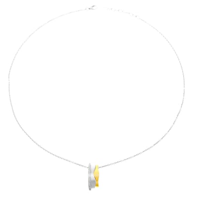 Orphelia Dames 925 Sterling Zilveren Ketting met Hanger - Zilver/Goud ZH-6042/1