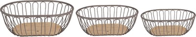 Clayre & Eef Opbergmand Set van 3 33x23x12 cm Grijs Bruin IJzer