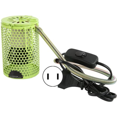 Reptielen Warmtelamp Multifunctionele Keramische Reptielen Warmtelamp Lamp met Lampenkap voor Reptielen Kikkers beige