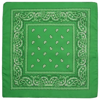 6 Stuks Paisley Bandana's - Paisley Boeren Zakdoek - Bandana - Hoofddoek - Groen