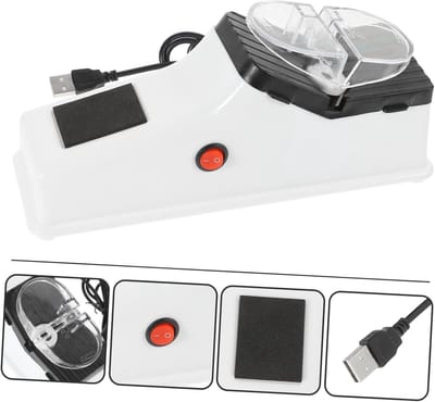 Elektrische messenslijper - USB-messenslijper - Keukengadgets - Multifunctionele snijder - Scharenslijper - Geschikt voor dubbelzijdige messen, messen en gekartelde messen