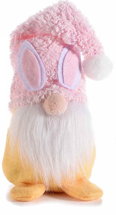 Paas-Gnoom met Snoepvakje - Roze - 9 x 9 x 14 cm - Paasdecoratie
