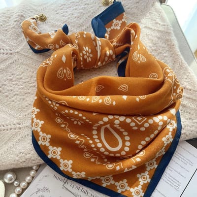 Magnetische sluiting doekjes - 70cm - katoen-linnen halsdoekjes - comfortabele nekwarmer - elegant en veelzijdig te combineren - ook te gebruiken als blouse, sjaal of decoratieve accessoire -Katoen Linnen Handdoek - Punch Orange