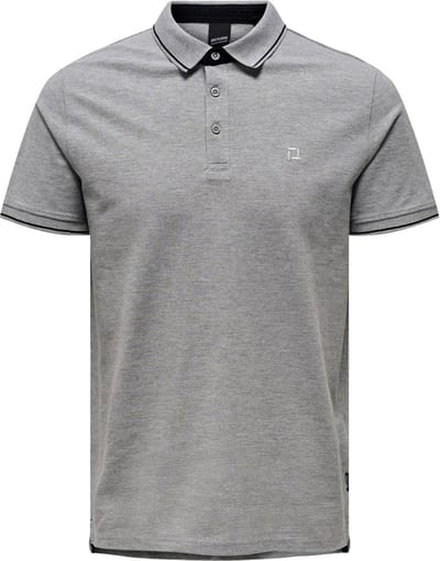 ONLY & SONS ONSFLETCHER LIFE SLIM SS POLO NOOS Heren Poloshirt - Maat S