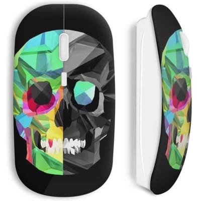 Souris sans Fil Tête de mort Biface