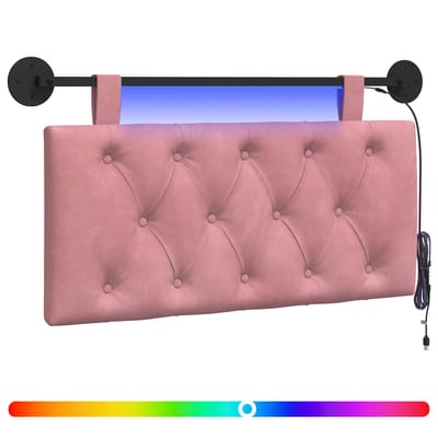 vidaXL - Hangend - hoofdbord - Roze - Fluweel