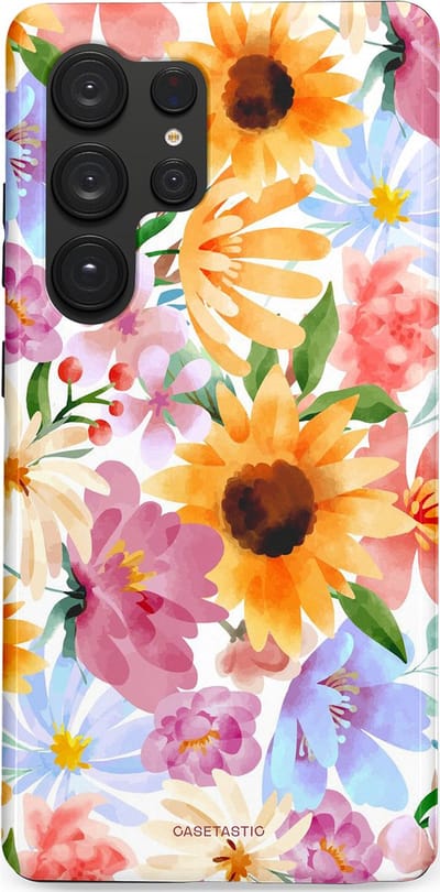 Casetastic Hoesje Geschikt voor Samsung S25 Ultra - Stijlvolle Beschermende Duo-layer Case - Aquarel fantasie