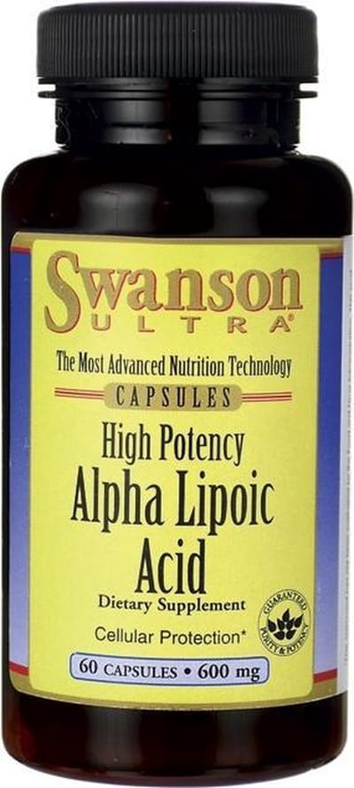Supplementen - Ultra Alpha Lipoic Acid 600mg - ALA- 60 Capsules - Swanson -