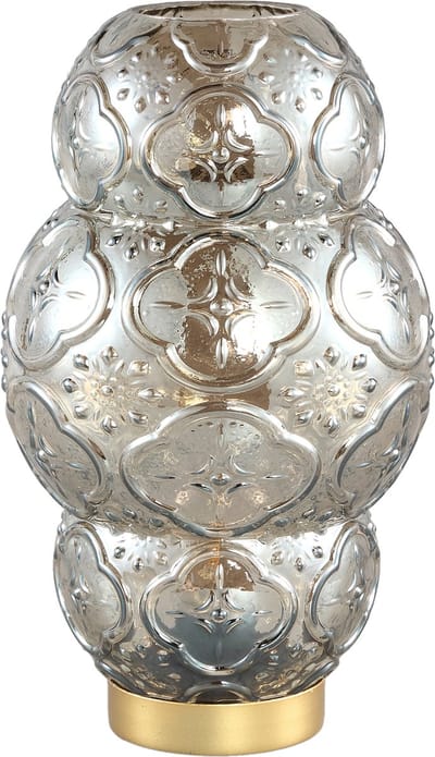 PTMD - Tafellamp - LED - Rond - Chloe - Grijs - L16xB16xH27cm