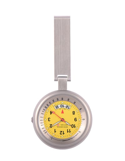 Swiss Medical Titanium Edition Tuscan Yellow LE - Verpleegkundehorloge - Cadeau - Zorgpersoneel - Ziekenhuis - Verpleegster Accessoires