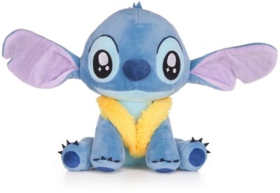 Stitch (Gele Kraag) Disney Lilo & Stitch Pluche Knuffel 30 cm - Speelgoed Knuffels voor Kinderen Jongens Meisjes