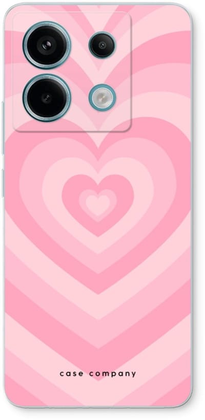 Case Company® - Hoesje geschikt voor Xiaomi Poco X6 hoesje - Hart Roos - Soft Cover Telefoonhoesje - Bescherming aan alle Kanten en Schermrand