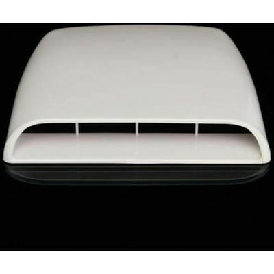 Universele auto decoratieve luchtstroominlaatkap Scoop Vent Motorkapafdekking Wit