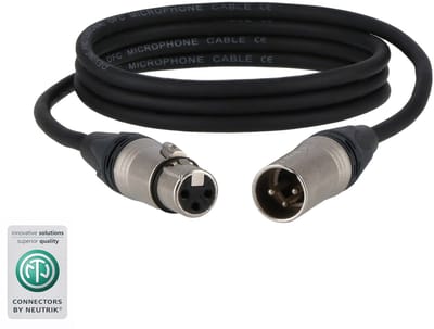 Devine XLR microfoon/signaalkabel Neutrik-connectoren 1.5m (100x)