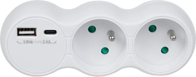 Maclean - stopcontact 2-voudige splitter, 2x USB A/C, type E, 2x16A, MCE339 E