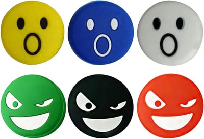 Set van 6 Tennisdempers, Siliconen Vibratiedempers voor Tennisrackets in 6 Kleuren voor Verbeterde Controle en Comfort