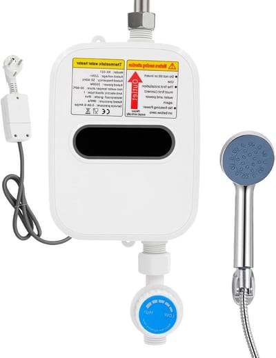 Elektrische Waterverwarmer - Directe Boiler - Direct Warm Water - Compact Mini Model - 3500 Watt - Wit