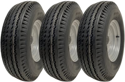 5.00-10 Aanhangwagenwielen, 4-laags, geschikt voor hoge snelheden en voor de openbare weg, 355 kg, Wanda P802 (set van 3)