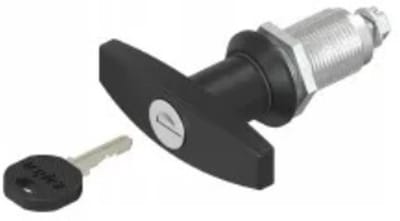 Slot T-greep 40mm zwart met cilinder
