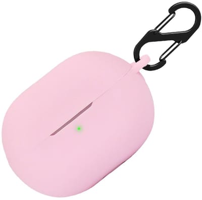 Allecto - Siliconen hoes Anker Soundcore P20i - Stootvaste bescherming - Roze - Inclusief karabijnhaak - 360° bescherming - Geschikt voor oordopjes