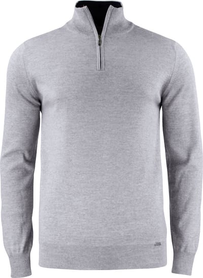 Cutter & Buck Everett HZ Sweater Heren 355420 - Grijs Melange - 3XL