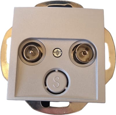 Berker - B1-B2-B3 - Radio/TV Stopcontact - Wandcontactdoos - Inbouw - Alu-look