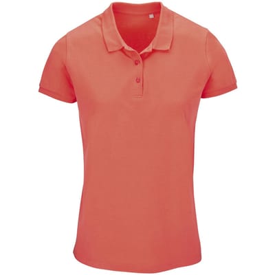 SOLS Dames/Dames Planet Piqué Biologisch Poloshirt (Pop Oranje)