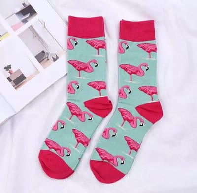 Akyol - Sokken - Flamingo sokken - flamingo - roze -flamingo sokken maat 36-42 - afscheidscadeau - cadeau voor juf - kerst cadeau