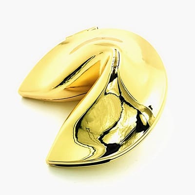 Metalen Cadeaubox met Geluksbroodje en Gepersonaliseerd Bericht - Ideaal voor Bruiloft en Cadeaus