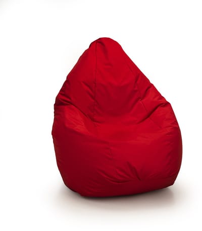 Drop & Sit - compacte zitzak - robuust nylon - rood - voor binnen en buiten 180 liter met uitneembare binnenzak